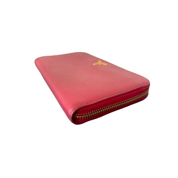Authentic Prada Zip Wallet Pink Saffiano Leather - Picture 4 of 10